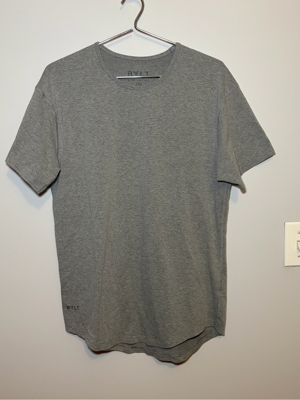 Men's BYLT Crew Neck T-Shirt in Heather Gray